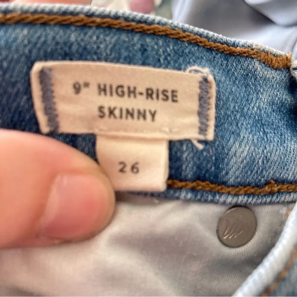 MADEWELL 9 Inch High-Rise Skinny Jeans: Seamed Step-Hem Edition Size 26 - Picture 6 of 11